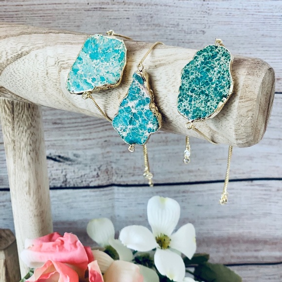 Estrella & Luna Jewelry - NWT 14K Raw Jasper cinch bracelet